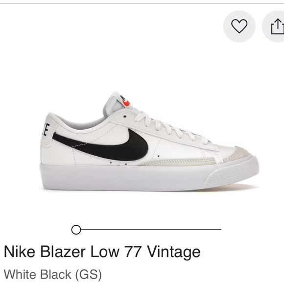 Nike Other - Nike Blazer Low 77 Vintage White Black Sneakers